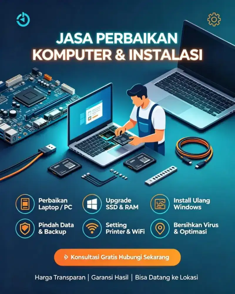 Jasa dan service komputer dan laptop