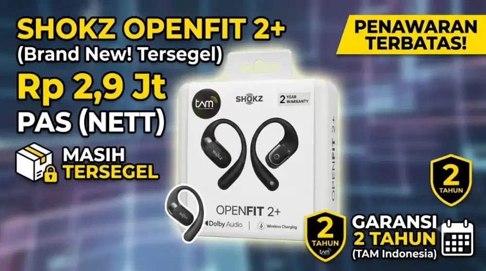 Jual TWS shokz openfit 2+, new tersegel.