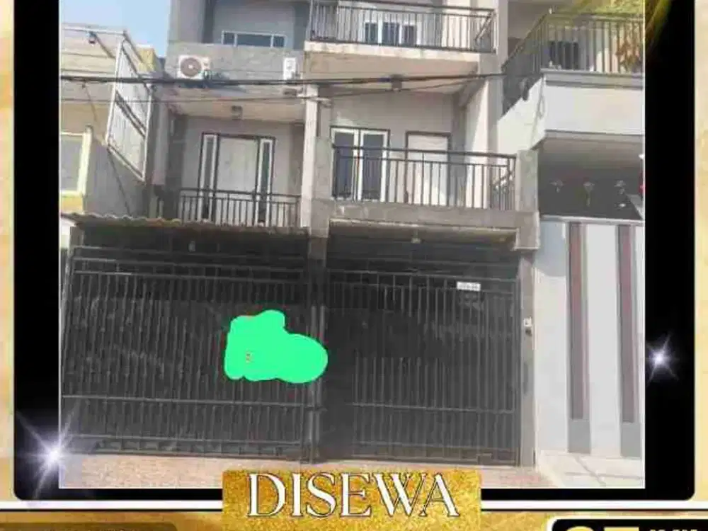 DISEWAKAN RUMAH 3 LANTAI LUAS TANAH 90 M² DI TAMAN PALEM LESTARI CENGKARENG JAKARTA BARAT