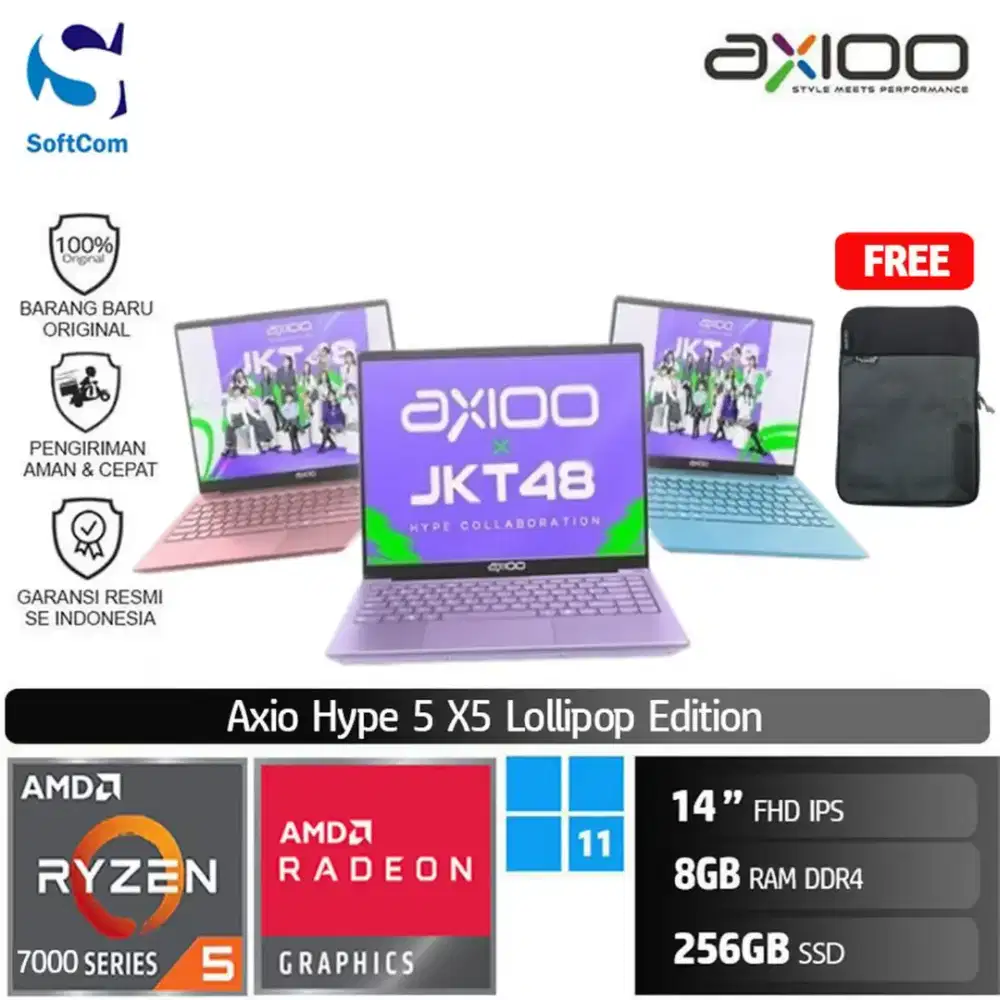 Cicilan laptop Axioo HYPE 5 X5 ryzen 5 7000series