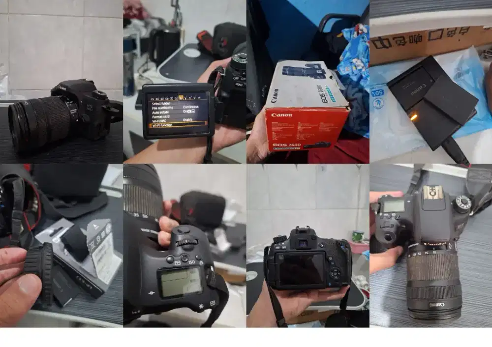 Canon 760D Kit 18-135mm STM + Bonus Baterai - Siap Pakai Termurah