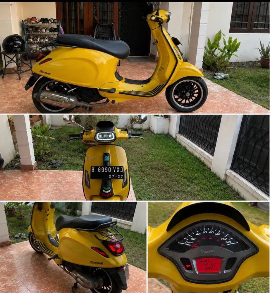 Vespa Sprint 150 i-get ABS 2022 Kuning KM 40.000