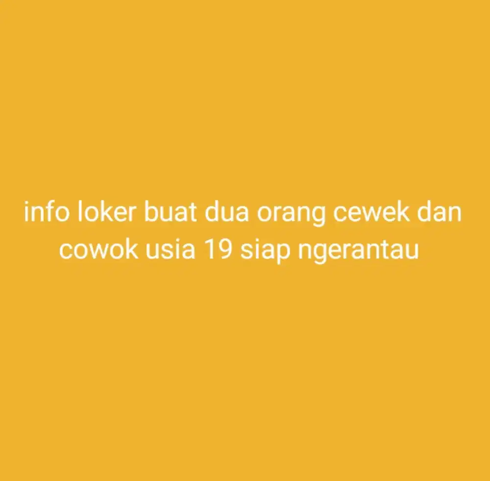 info loker pabrik dll buat cowo dan cewek