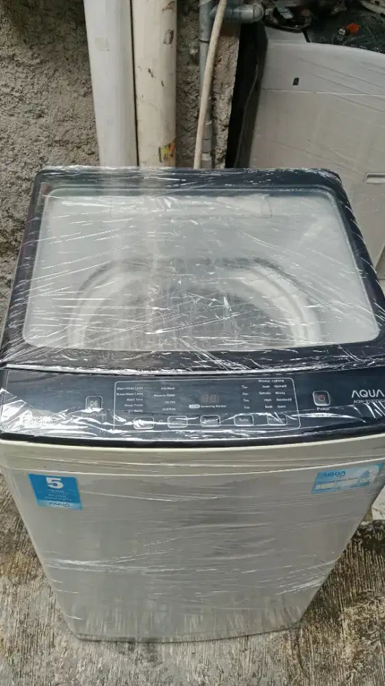 Mesin cuci 1 tabung otomatis 9kg aqua