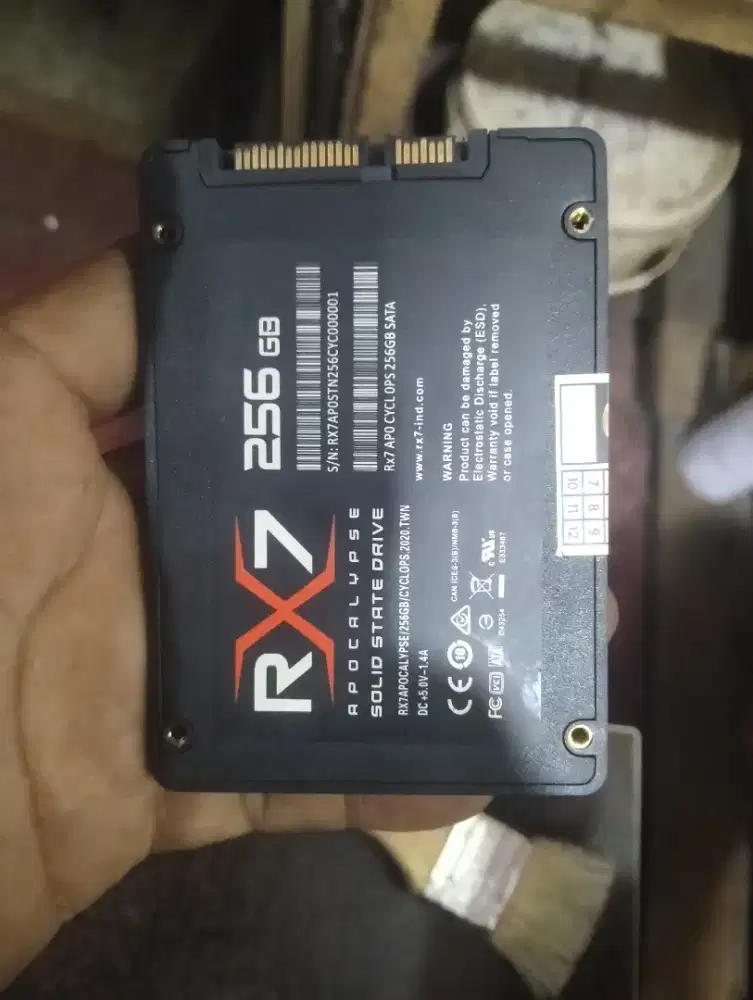 Jual SSD RX7 256GB + RAM SODIM 4GB