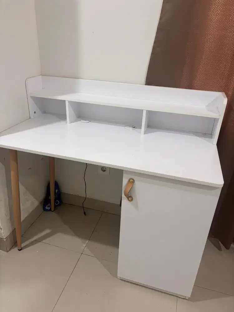Informa Biel Meja Belajar White - Oak