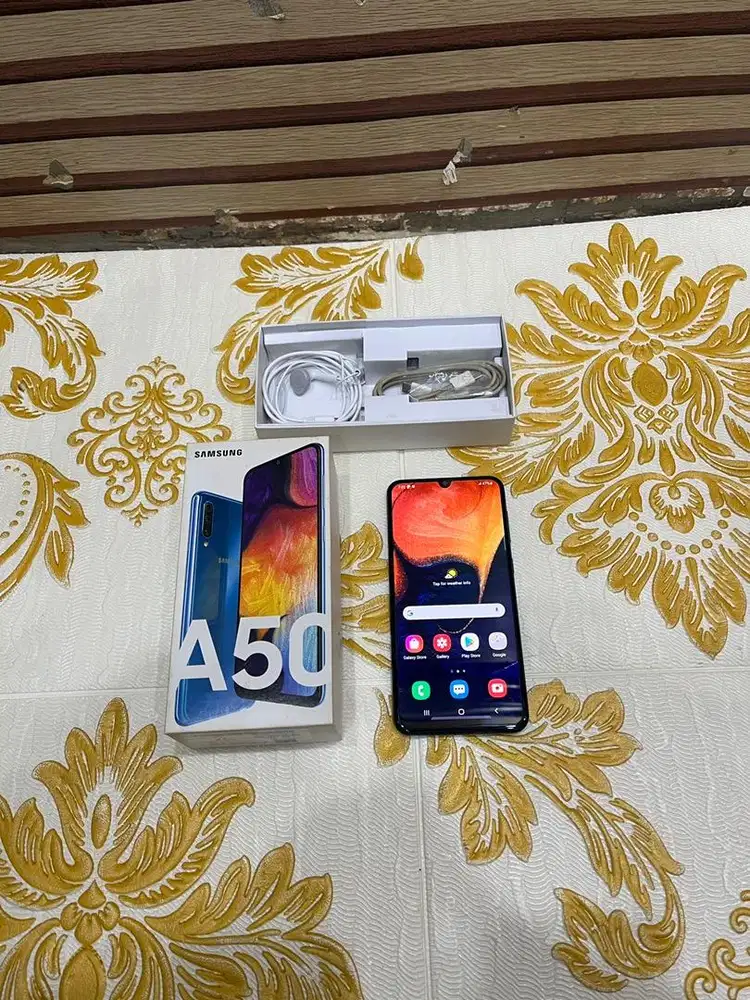 Samsung A50 Blue 6/128GB Second Mulus Fullset Original