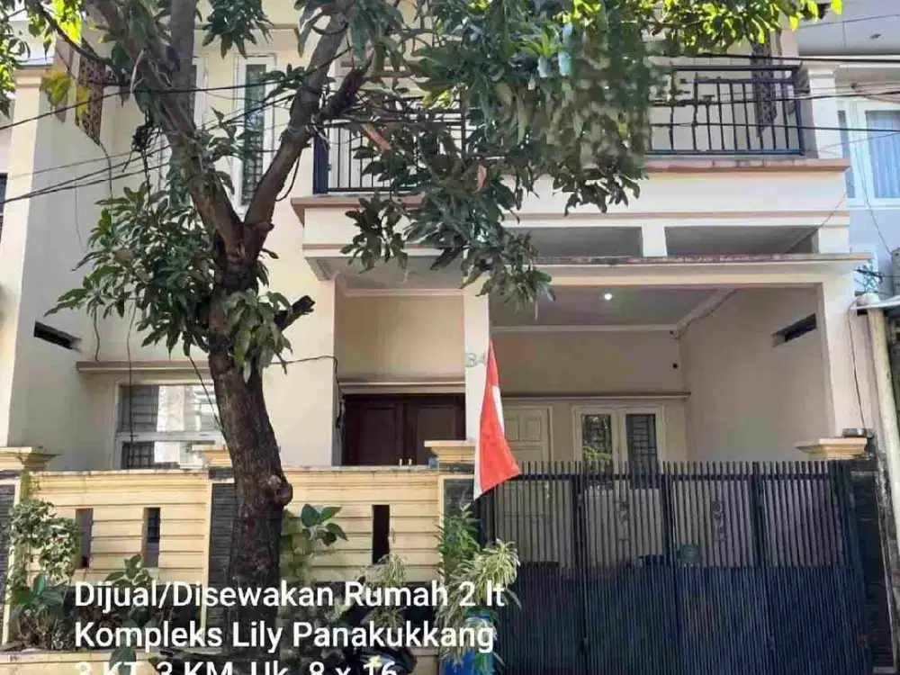 Dijual & Disewakan Rumah 2 lt di Perum. Lily Panakkukang Mas Makassar