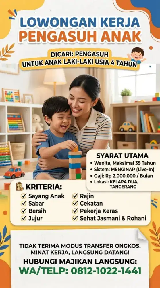 Lowongan Kerja Pengasuh Anak