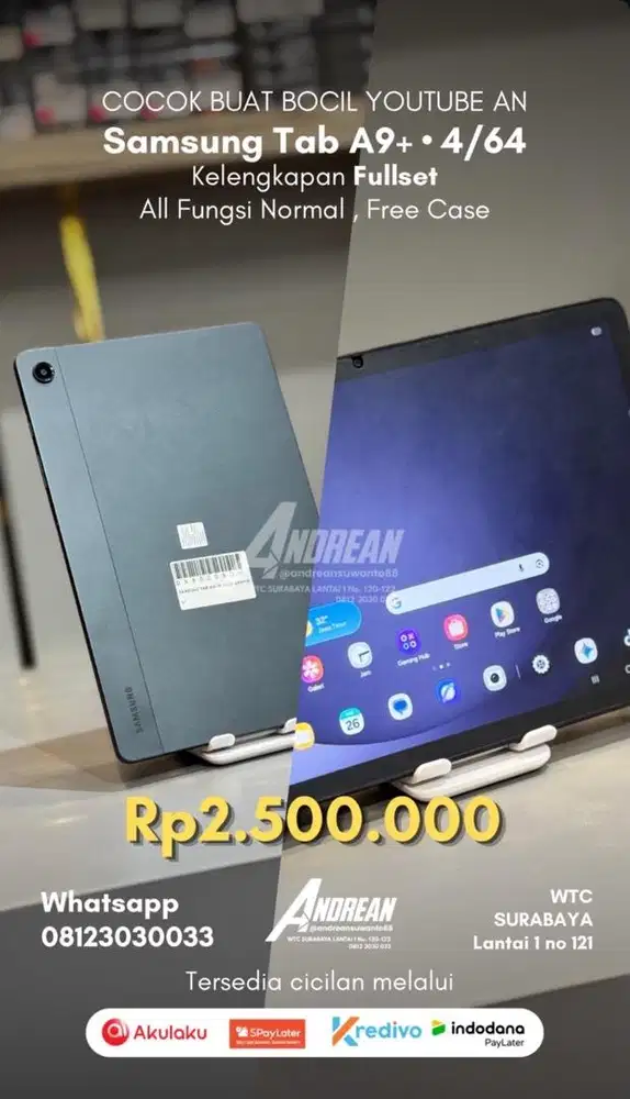Second Samsung Galaxy Tab A9+ Wifi 4/128 GB