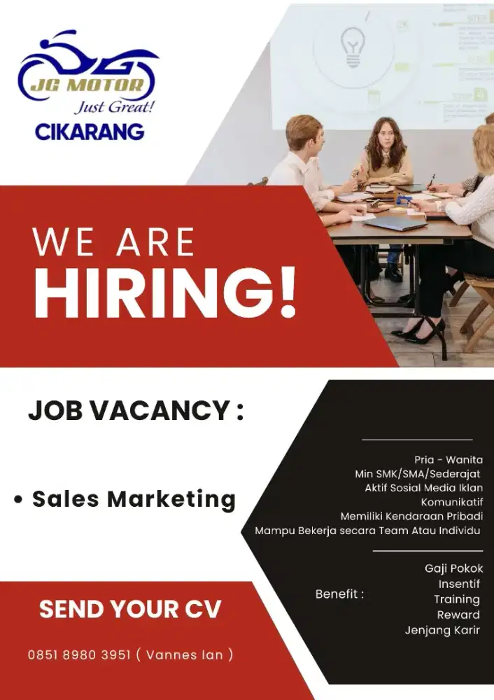 Lowongan kerja Sales Marketing