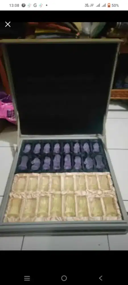 Kristal Bohemia Ceko bentuk Catur