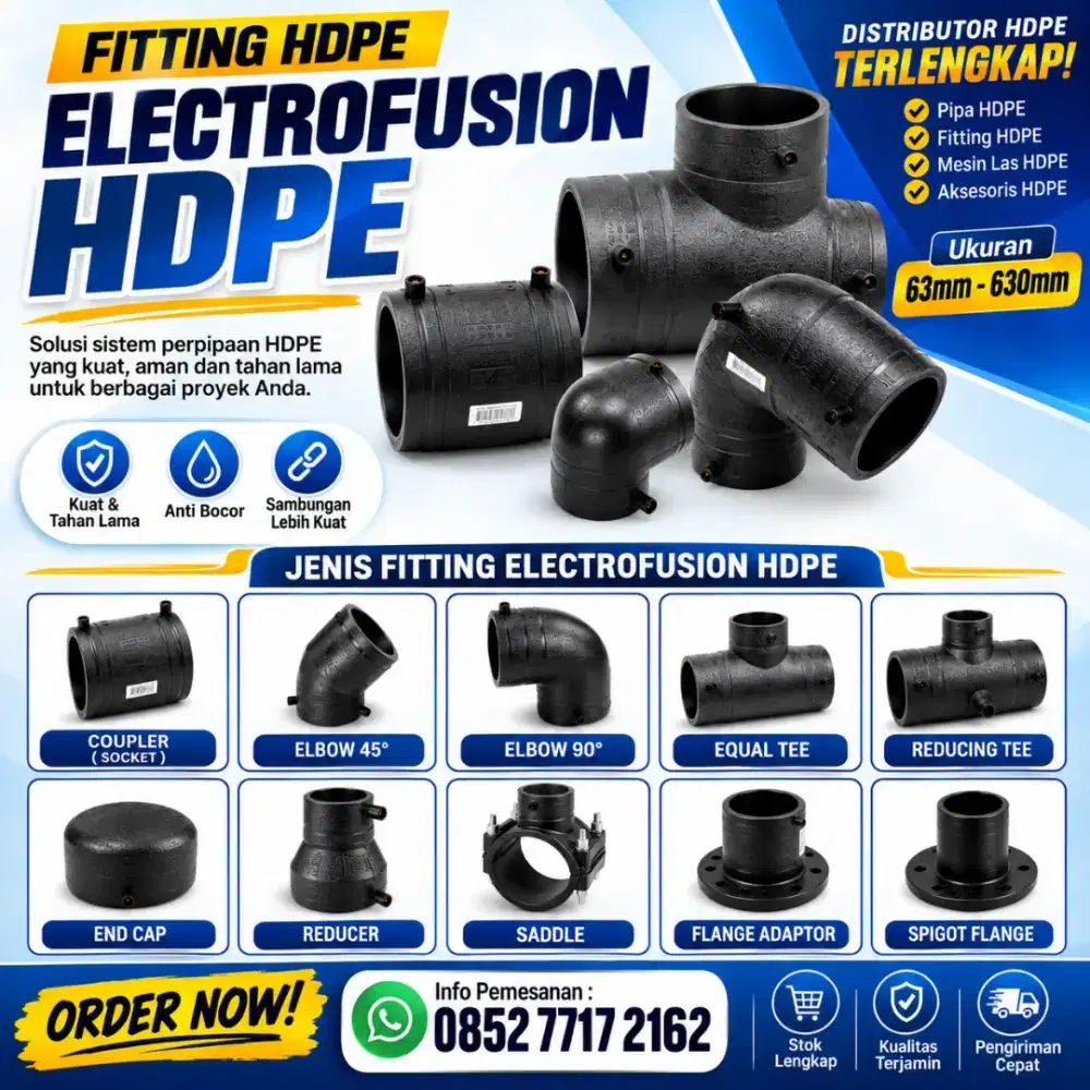 Fitting HDPE Electrofusion Sambungan Pipa HDPE Murah