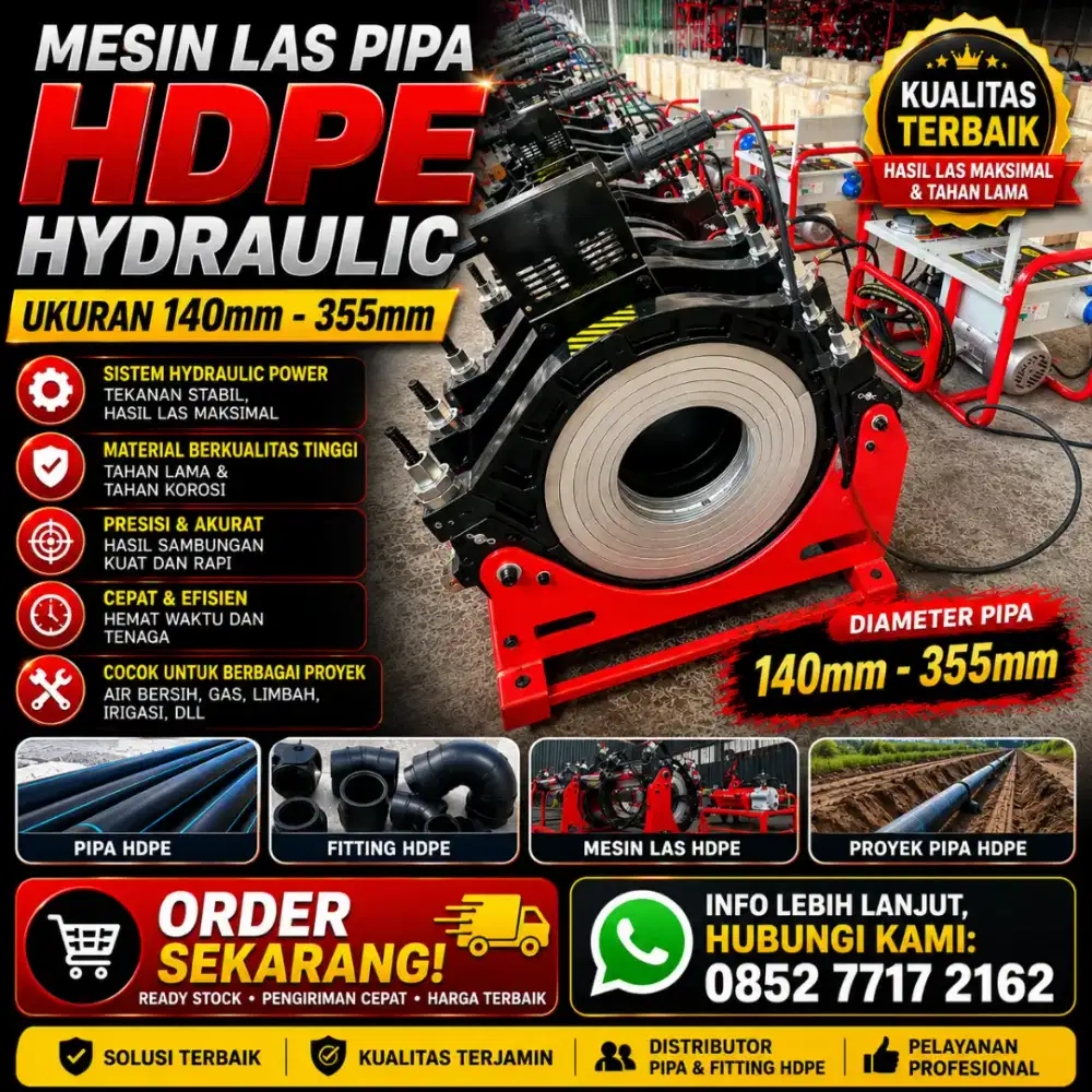 Mesin Las Penyambung Pipa HDPE 355 Hydraulic