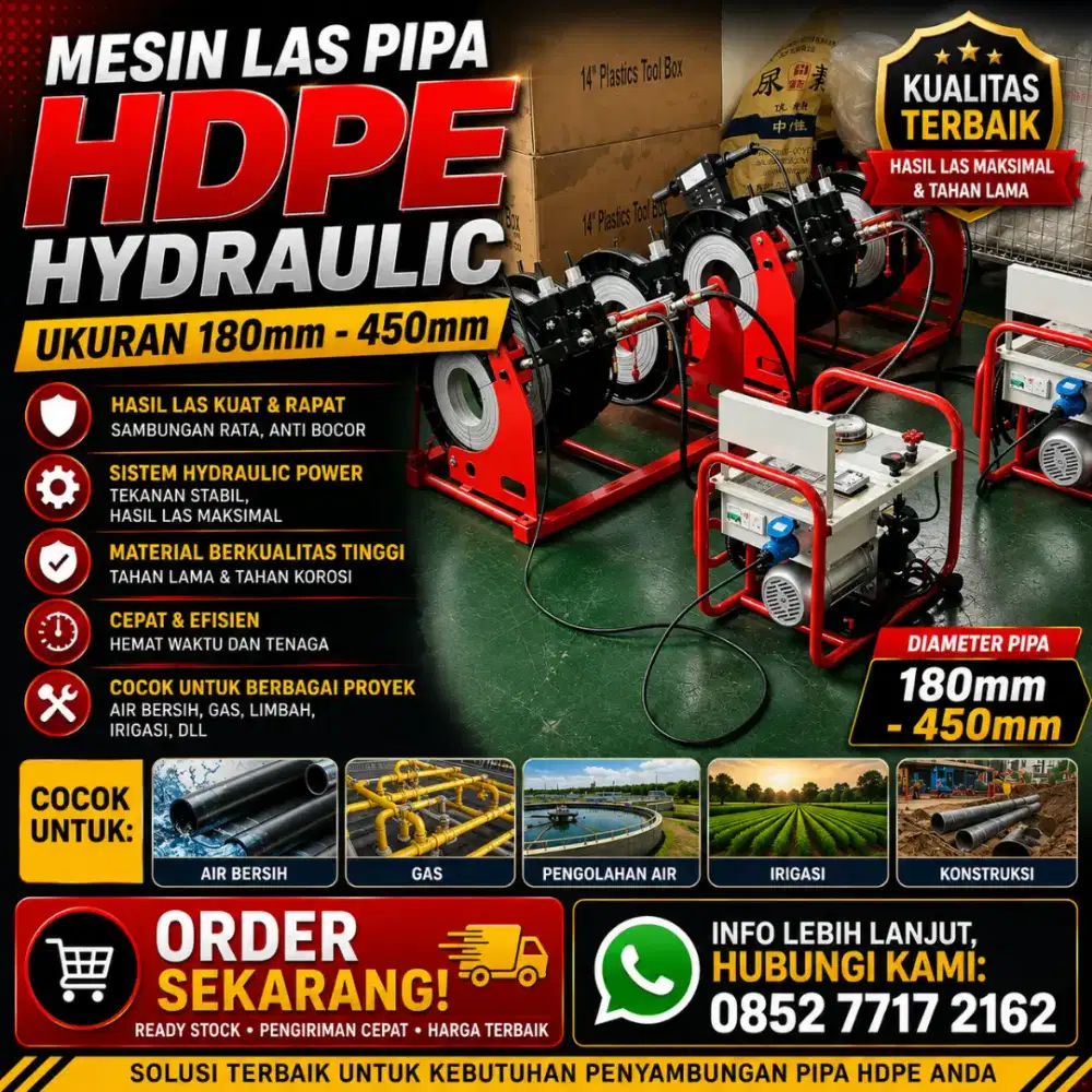 Mesin Las Penyambung Pipa HDPE 450 Hydraulic