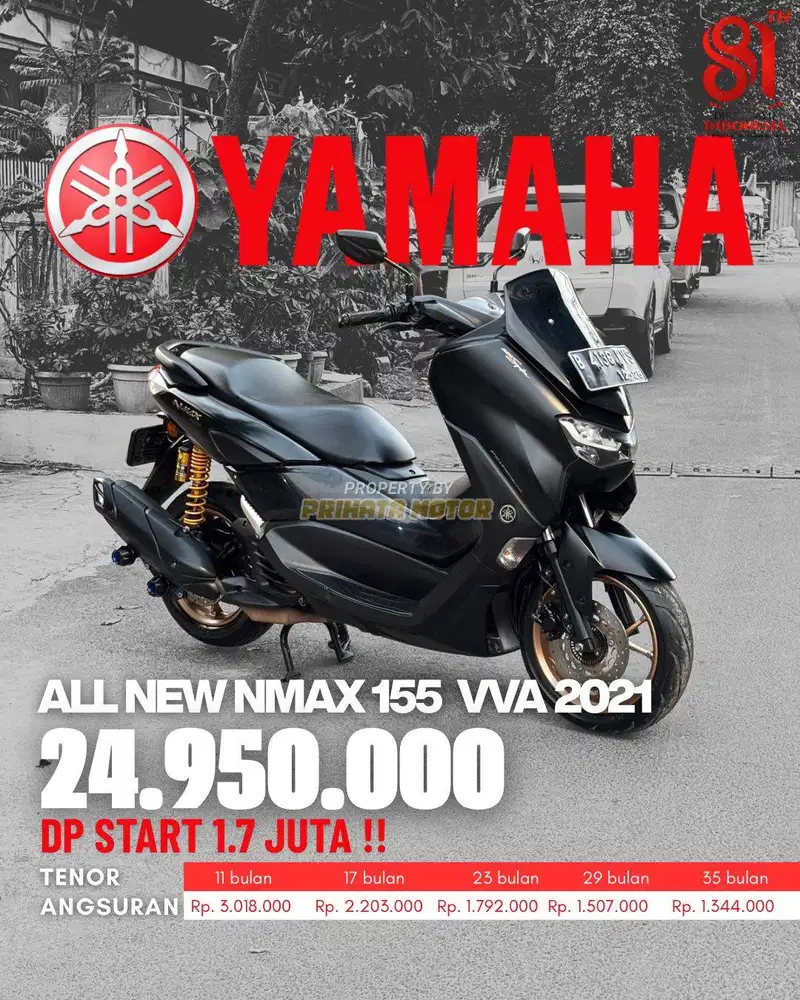 CREDIT DP MULAI 1,7 JUTAA YAMAHA ALL NEW N-MAX 155 VVA 2021