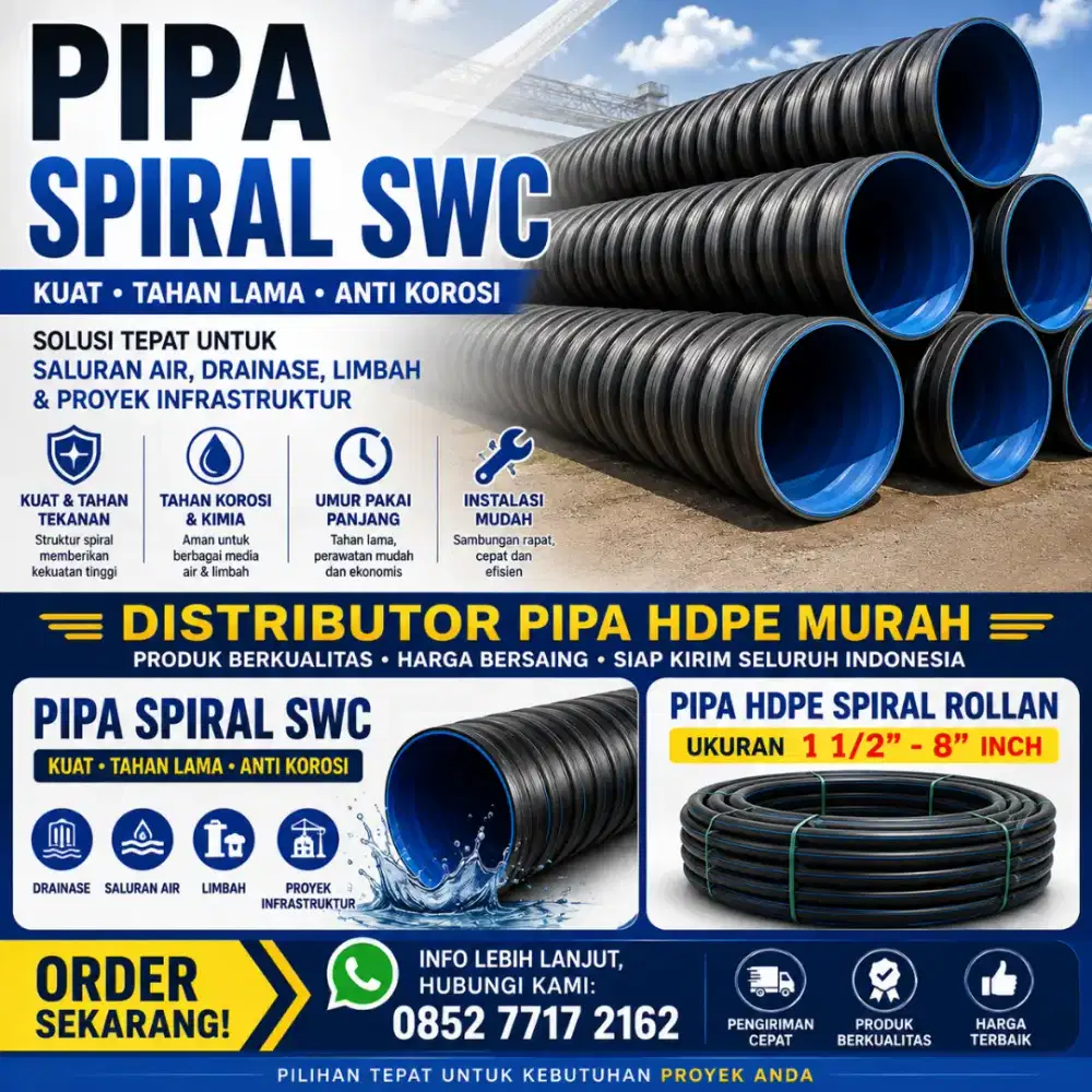 Pipa Spiral SWC - Pipa HDPE Spiral - Pipa Spiral HDPE