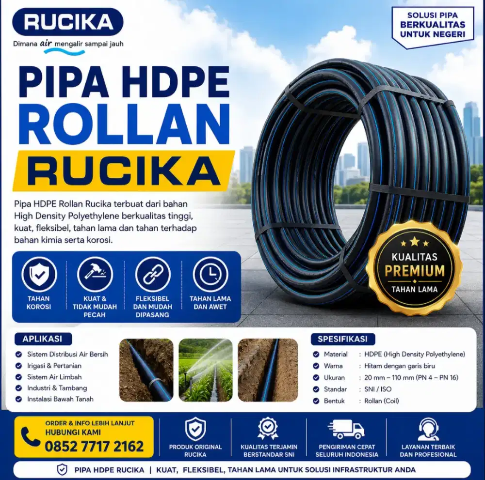 Pipa HDPE Rucika - Rucika Pipa HDPE