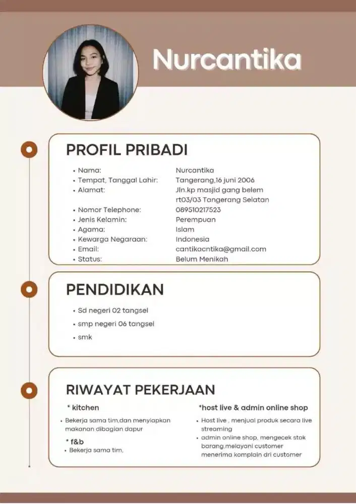 pengalaman host live. kitchen,f&b