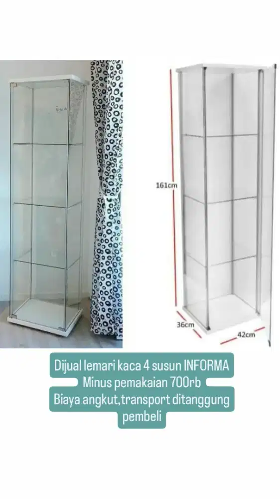 Lemari kaca Informa