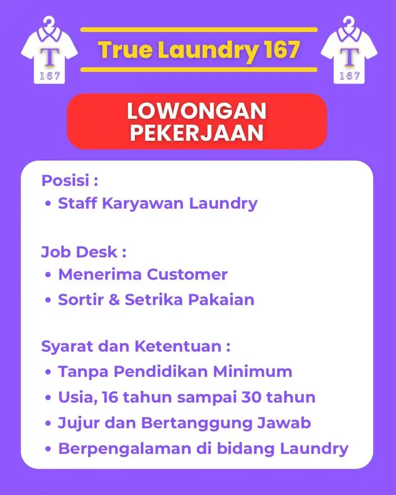 Staff Karyawan Laundry