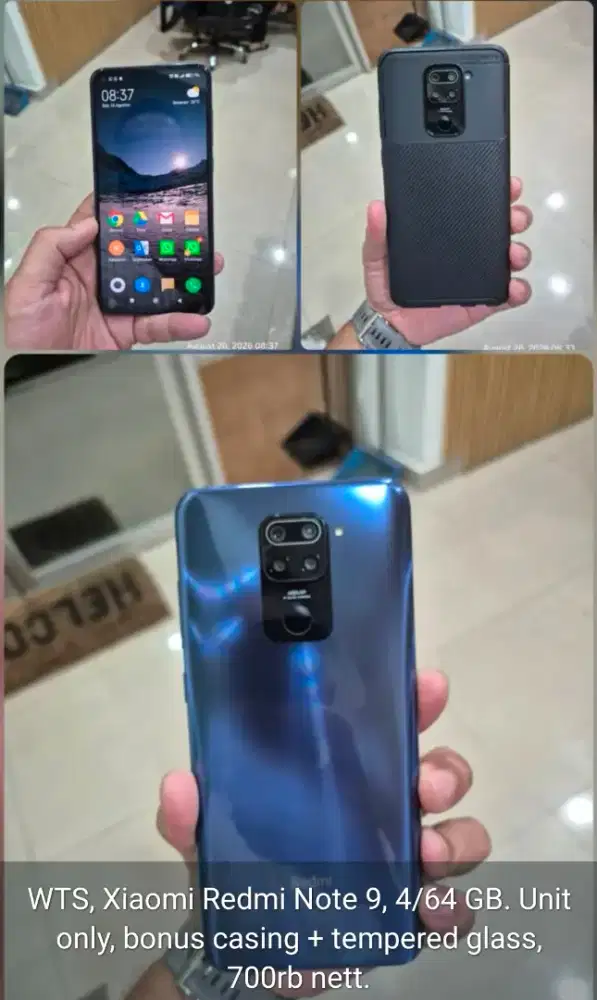 Jual Cepat Xiaomi Redmi Note 9 4/64 Second like new