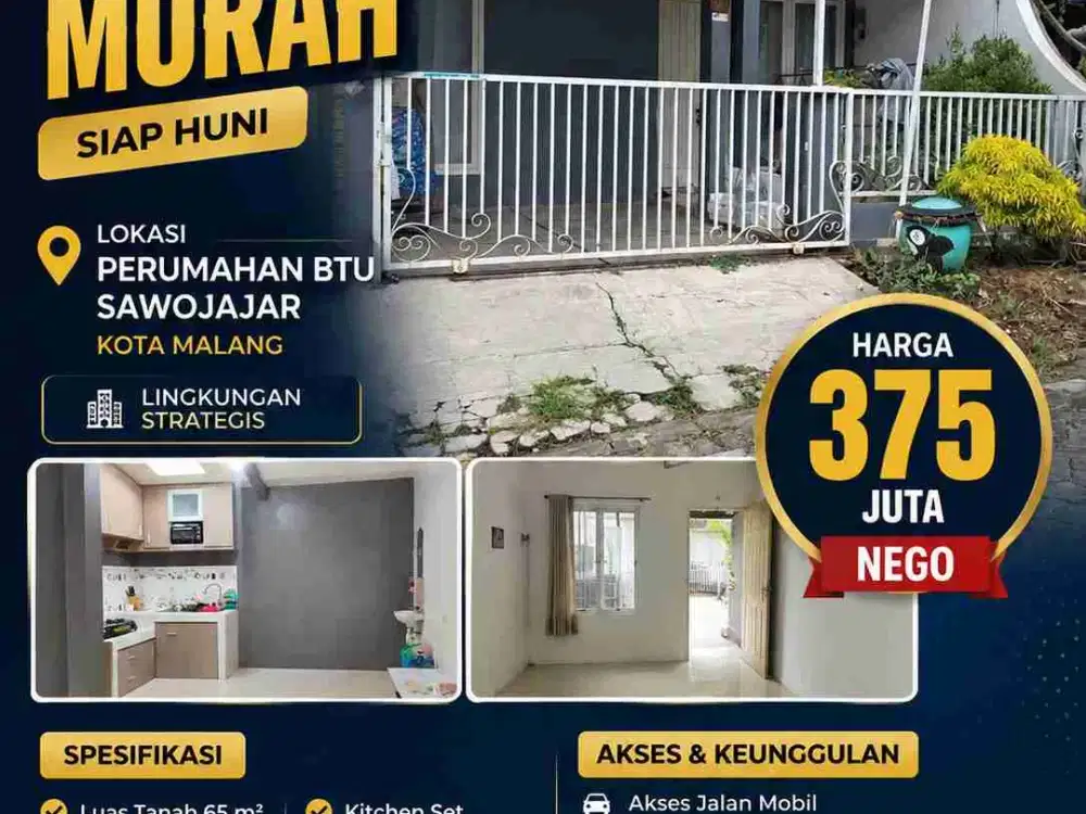 Rumah Murah BTU Gribig Malang Kota