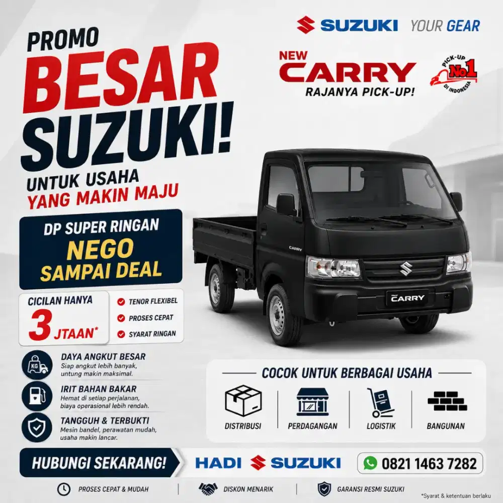 Suzuki new carry pick up fd wd ac ps promo kredit cash mobil baru 2026