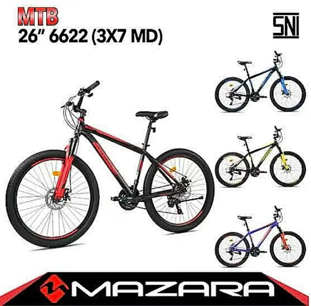 Sepeda MTB Mazara 3x7speed Disc Brake