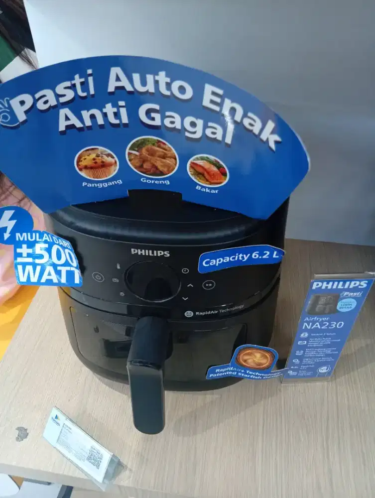 DIJUAL AIR FRYER PHILIPS 6.2L BARU NEW GRES BELOM PAKE SEGEL AF SEHATX
