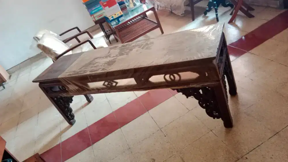 Jual meja jati panjang berukir