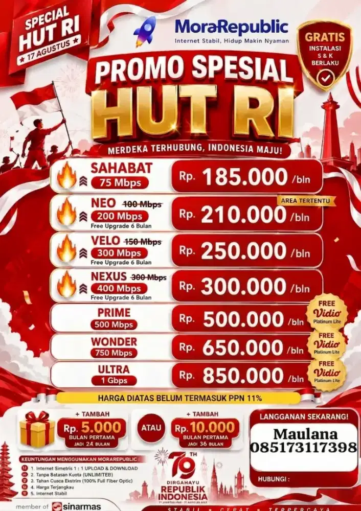 Internet wifi myRepublic myrep promo murah stabil kencang ngebut