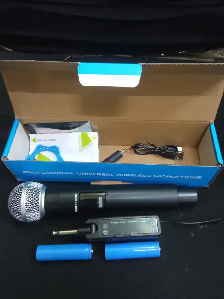Mic wireless 1bh jarak 15m, uhf