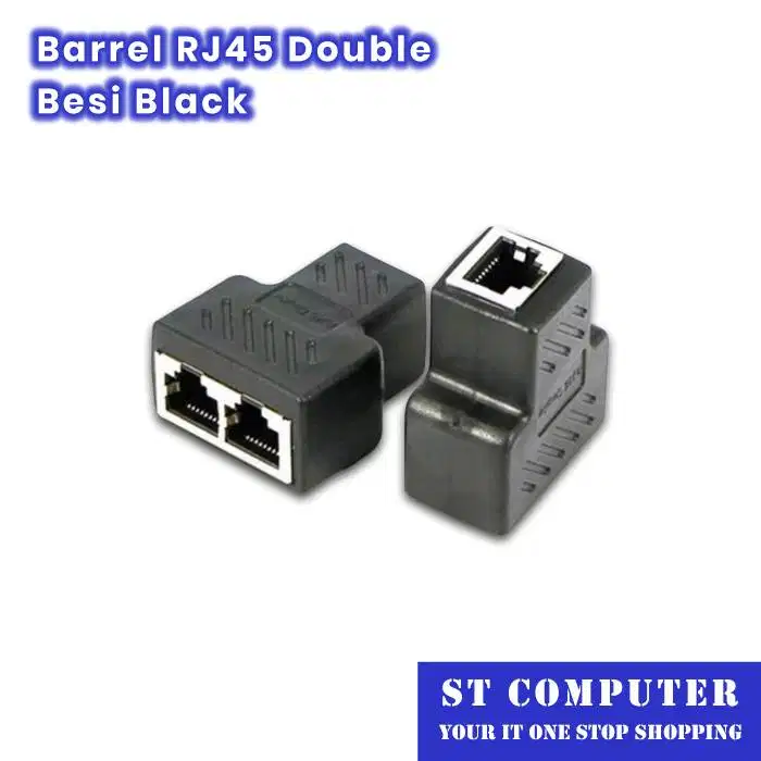 Barrel RJ45 Double Besi Black