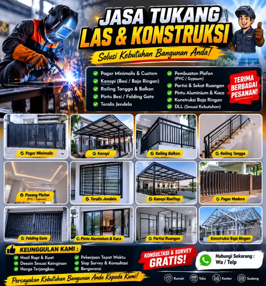 Jasa Tukang LAS KUAT RAPIH DAN TAHAN LAMA