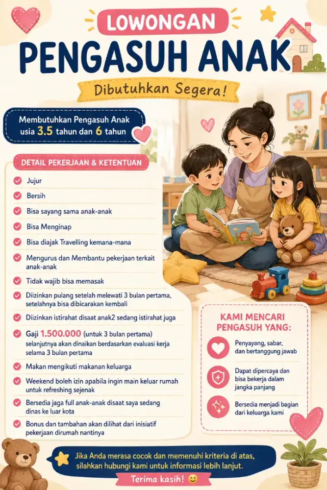 Lowongan Kerja Pengasuh Anak
