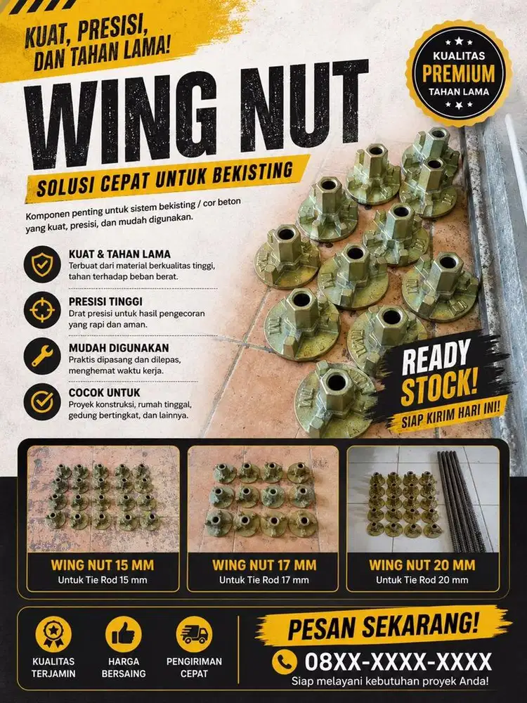 WINGNUT & TIE ROD BEKISTING