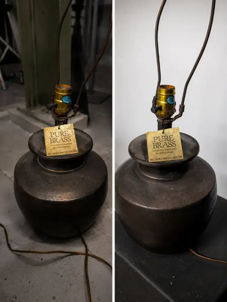 Lampu Meja Vintage Pure Brass – Industrial Retro – Koleksi Unik