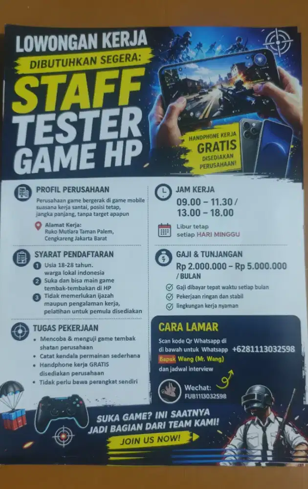 STAFF TESTER GAME HP