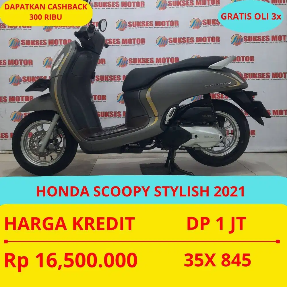 HONDA SCOOPY STYLIS 2021 DP MURAH 1 JUTA GUYS