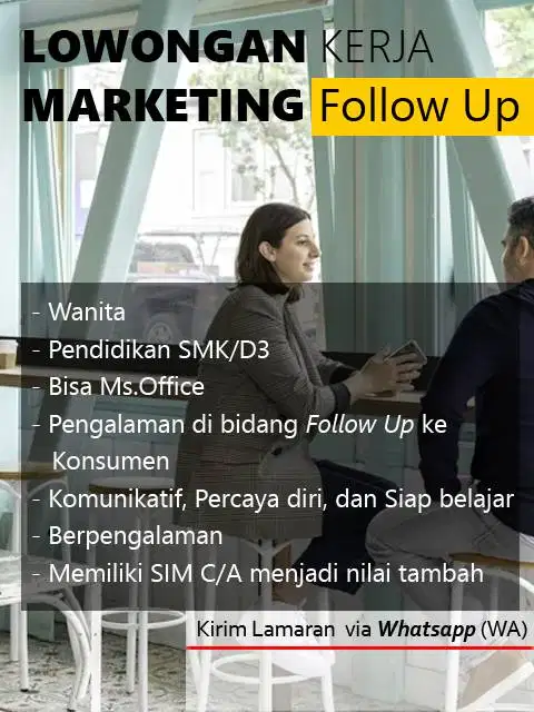 Dibutuhkan Sales Executive segera