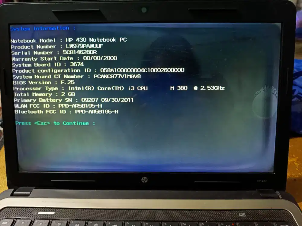 Laptop Merk HP 430