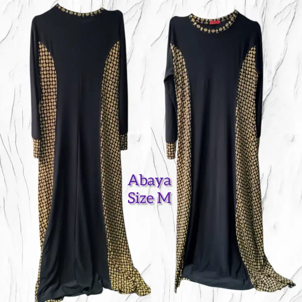 Pahami deskripsi Abaya Muslimah Black gold