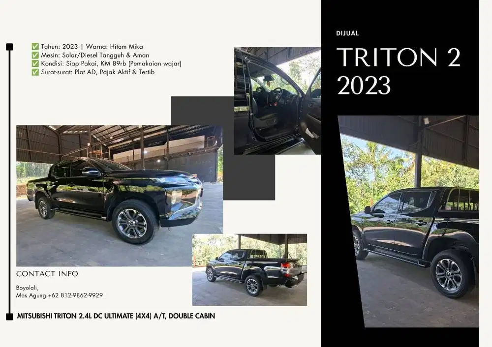 Triton 2.4L DC Ultimate 4x4 2023 Istimewa, Low KM & Tangan Pertama
