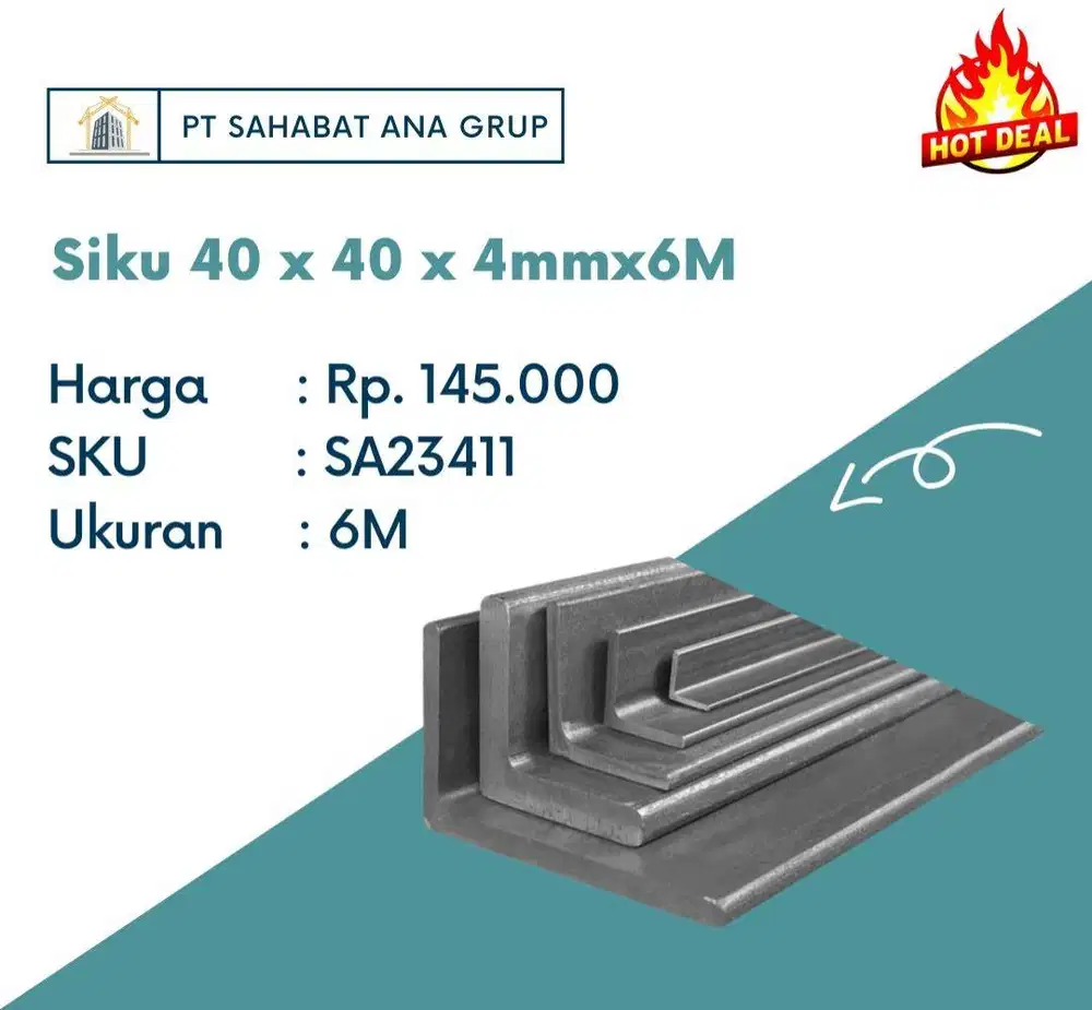 Siku 40 x 40 x 4mmx6m