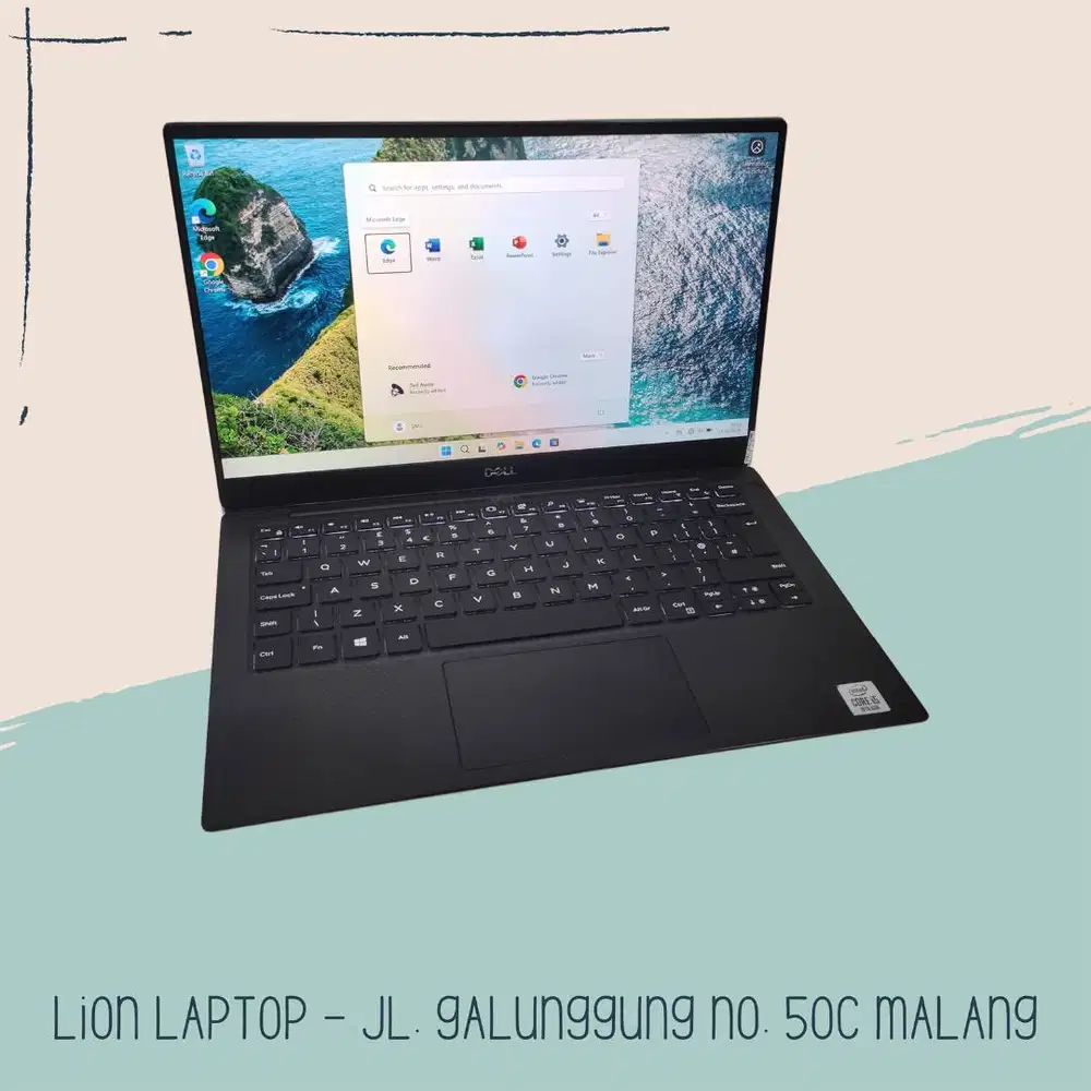Slim & Ringan Core i5 gen 10 RAM 8 SSD 256 DELL XPS 13 7390 [28|08]