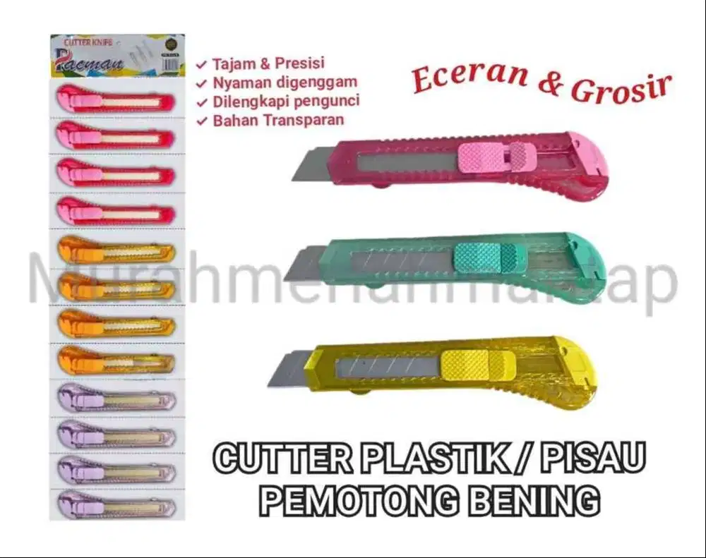 CUTTER PLASTIK RENCENG / PISAU PEMOTONG BENING MURAH BAGUS