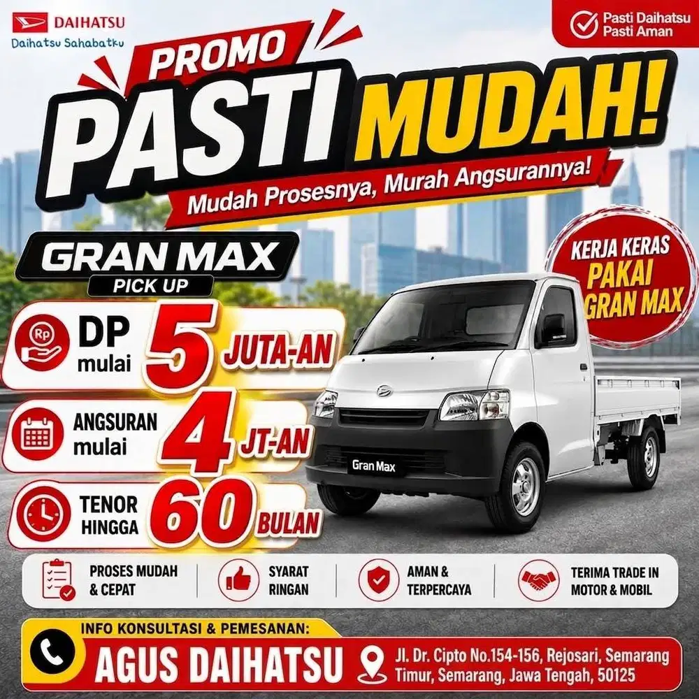 DAIHATSU GRANMAX PICK UP 1.3 STD 2026 DP 5 JUTAAN