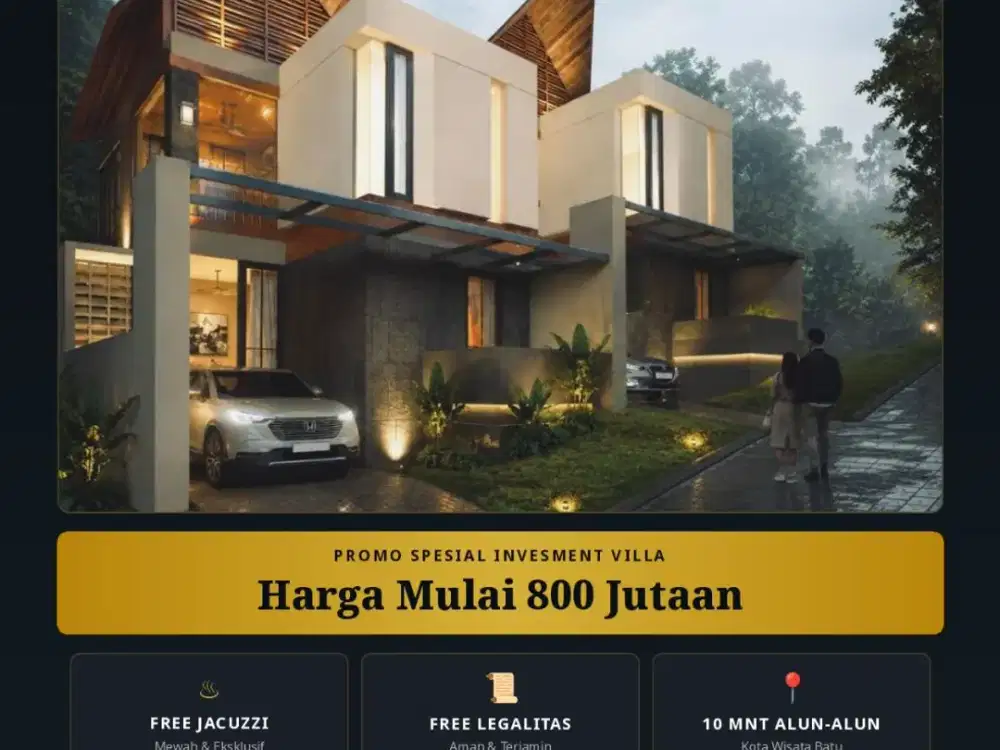 Rumah villa view pegunungan
