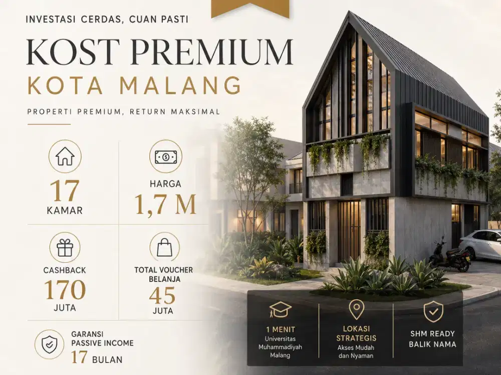 Kost Strategis Dekat Kampus, Full Furnished — Cashback 100 Juta!